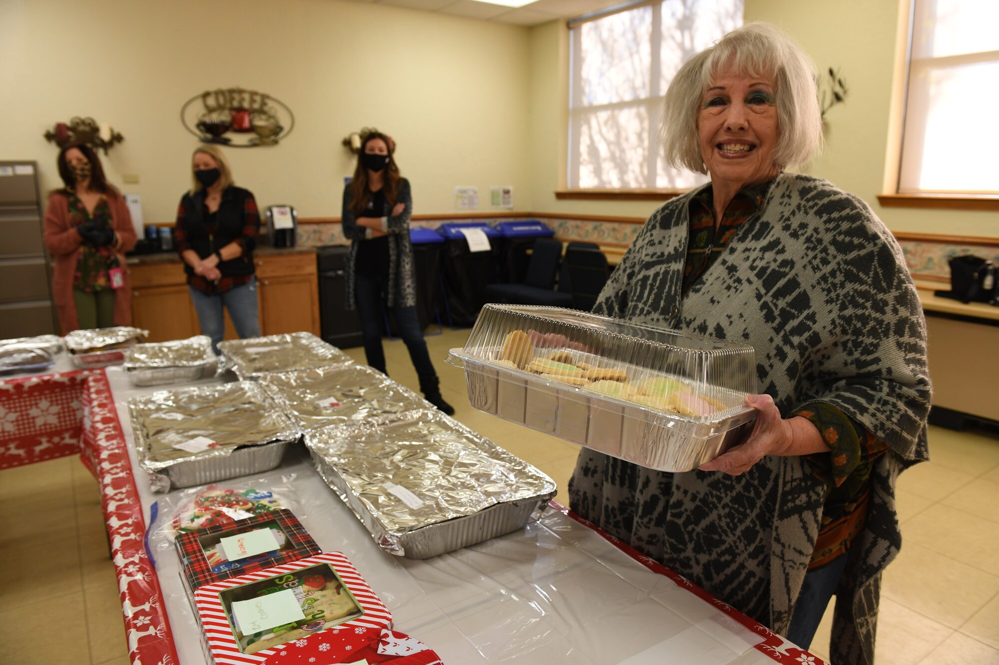 Woman holds cookies