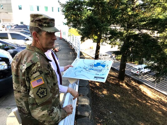 This is a conceptual drawing of the Portland Veterans Affairs Medical Center after seismic retrofits by Portland District, U.S. Army Corps of Engineers. Veterans Affairs Portland and Corps staff are planning and designing phase one of the project, which they expect to begin construction in 2023.