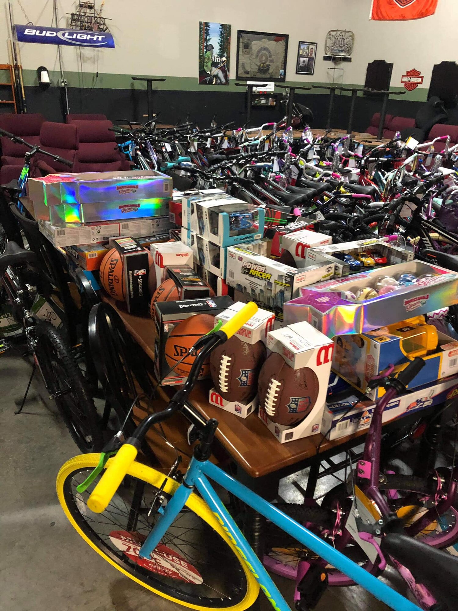 Members from around the 349th Air Mobility Wing and Team Travis hosted a Toy and Bike Giveaway, December 13, 2020, Travis Air Force Base, Calif.