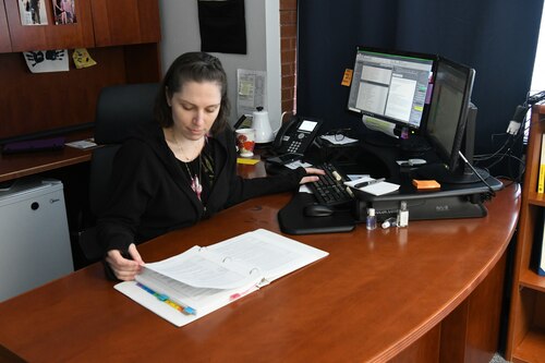 Woman at desk