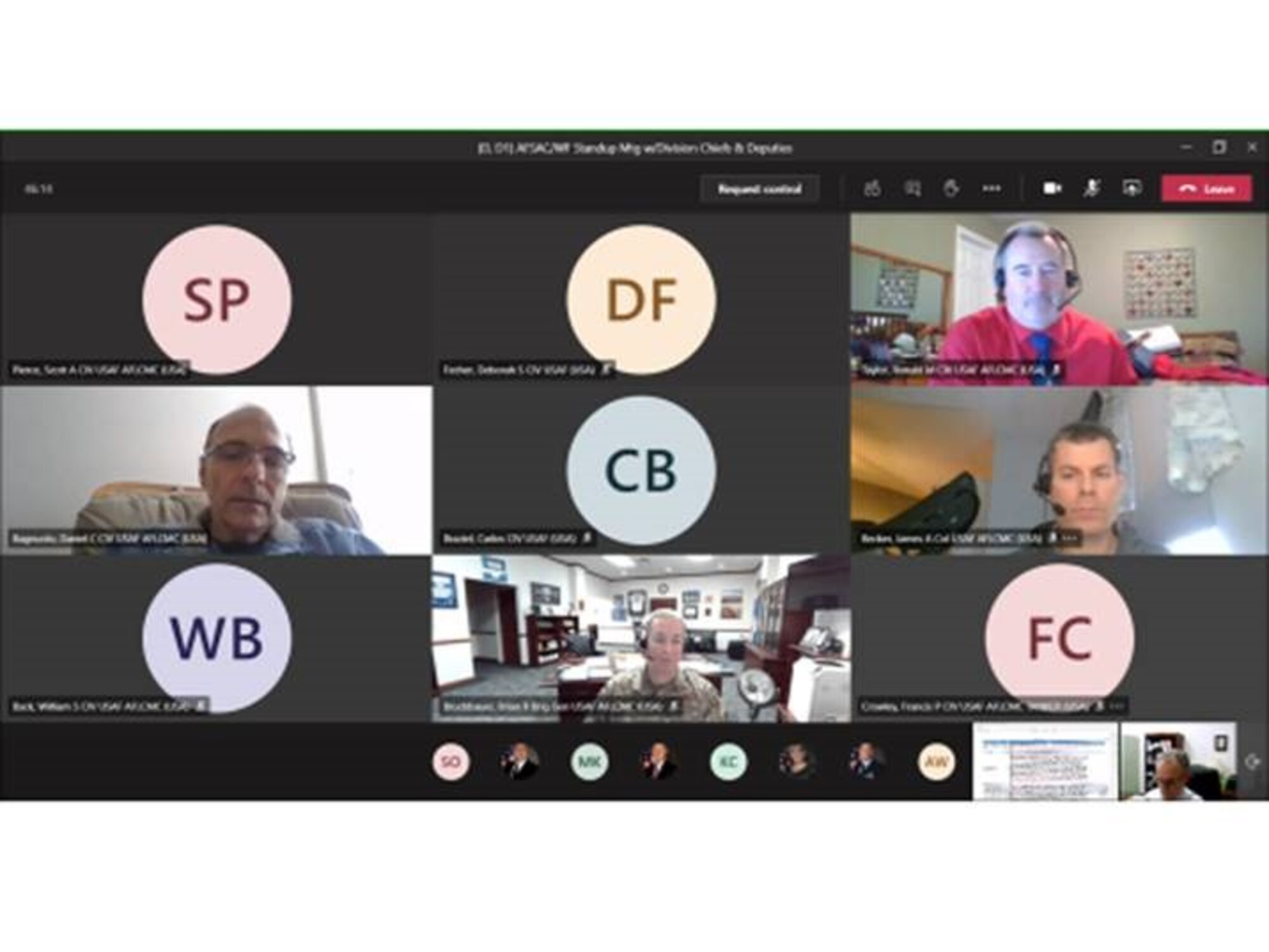 An AFSAC virtual meeting. (Courtesy photo)