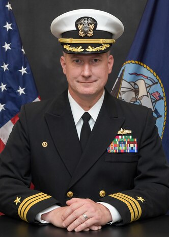 Studio portrait of CMDR. VINCENT LIBASCI III