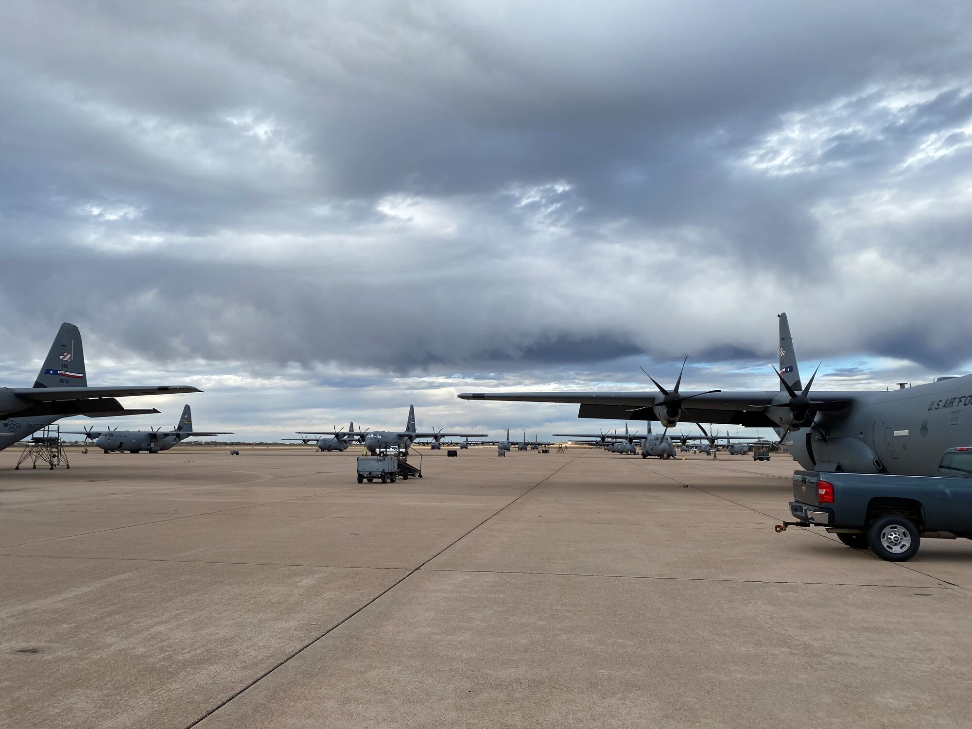 planes sit on a flightline