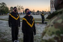 Lt. Gen. Jody Daniels conducting physical fitness
