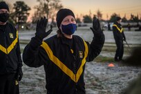 Lt. Gen. Jody Daniels conducting physical fitness