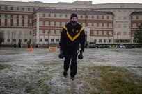 Lt. Gen. Jody Daniels conducting physical fitness