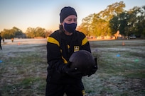 Lt. Gen. Jody Daniels conducting physical fitness