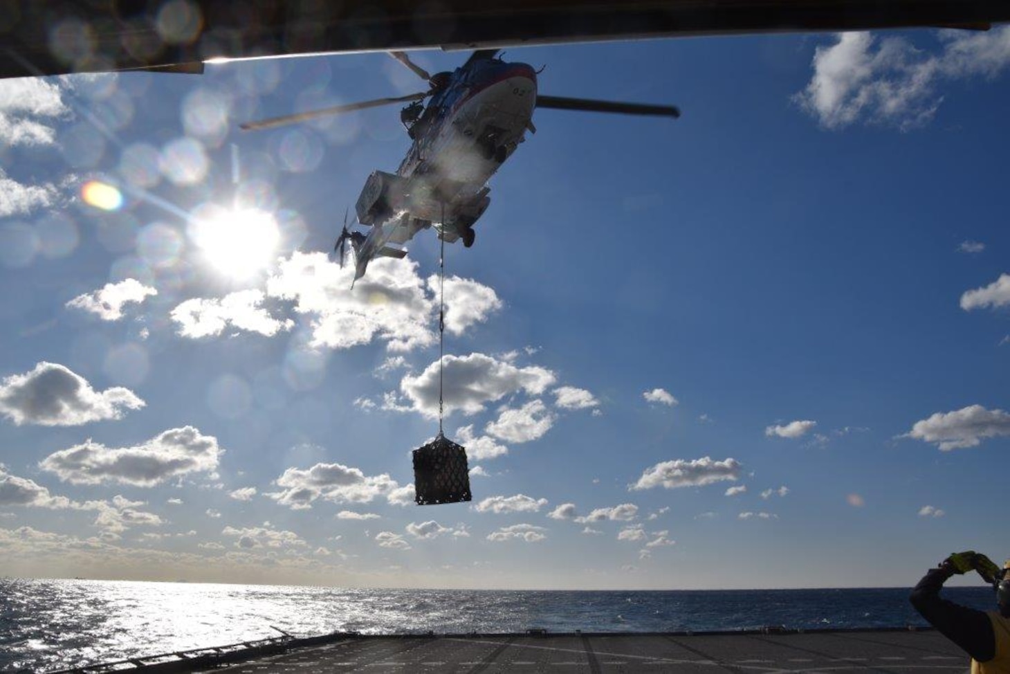 TSUSHIMA STRAIT (Dec. 15, 2020) - The Lewis and Clark-class dry cargo and ammunition ship USNS Alan Shepard (T-AKE 3) conducts routine operations during a freedom of navigation operation in the vicinity of the Tsushima Strait. The ship conducted normal operations within Japan’s claimed territorial seas to challenge excessive maritime claims and preserve access and navigational freedoms consistent with international law. U.S. 7th Fleet conducts forward-deployed naval operations in support of U.S. national interests in the Indo-Pacific area of operations.