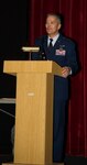 Maj. Gen. John J. DeGoes, Commander 59th Medical Wing provides opening remarks at the San Antonio Uniformed Services Health Education Consortium Graduation, Fort Sam Houston Theater, Joint Base San Antonio-Fort Sam Houston, Texas, 14 Dec 2020.