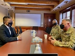 Photo of Maj. Gen. John F. King meeting with the Navajo Nation vice president.