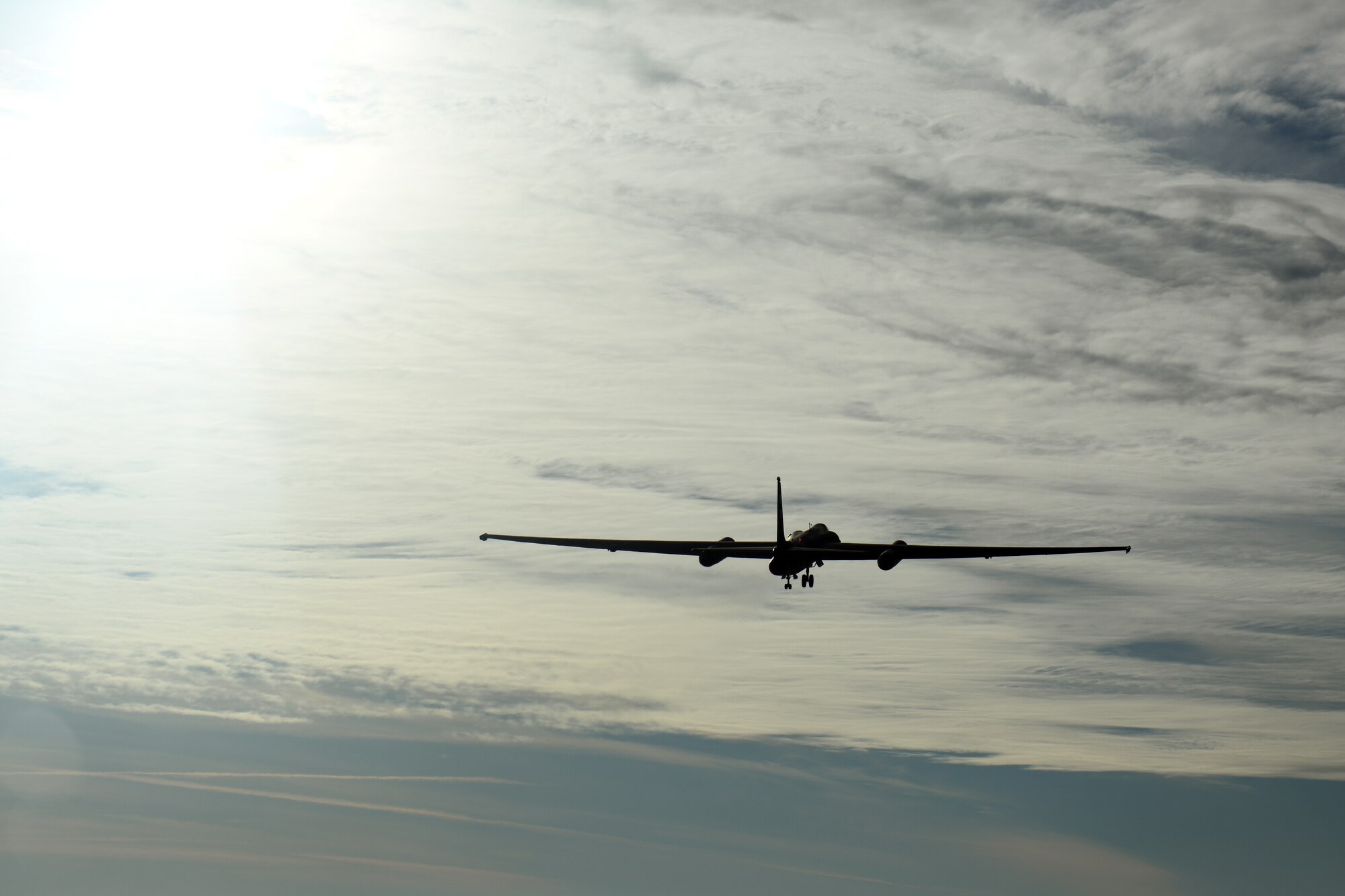 A U-2 Dragon Lady assigned to the 9th Reconnaissance Wing takes off from the runway at Beale Air Force, Calif., Dec. 15, 2020. This flight marks a major leap forward for national defense as artificial intelligence took flight aboard a military aircraft for the first time in the history of the Department of Defense. The AI algorithm, developed by Air Combat Command’s U-2 Federal Laboratory, trained the AI to execute specific in-flight tasks that would otherwise be done by the pilot. The flight was part of a specifically constructed scenario pitting the AI against another dynamic computer algorithm in order to prove both the new technology capability, and its ability to work in coordination with a human. (U.S. Air Force photo by Airman 1st Class Luis A. Ruiz-Vazquez)