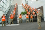 U.S. Army Brig. Gen. Douglas Paul, commanding general of the Colorado Army National Guard, thanks Soldiers for their work and dedication at the Colorado Convention Center, Denver, April 20, 2020. Guard members are serving a multitude of roles at the direction of governor to help combat the coronavirus.