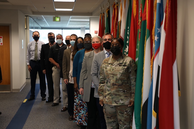 Participants stand for a group photo during the U.S. Army Corps of Engineers Transatlantic Division's Leadership Development Program Level III course in Winchester, Virginia, Oct. 28, 2020. (U.S. Army photo by Sherman Hogue)