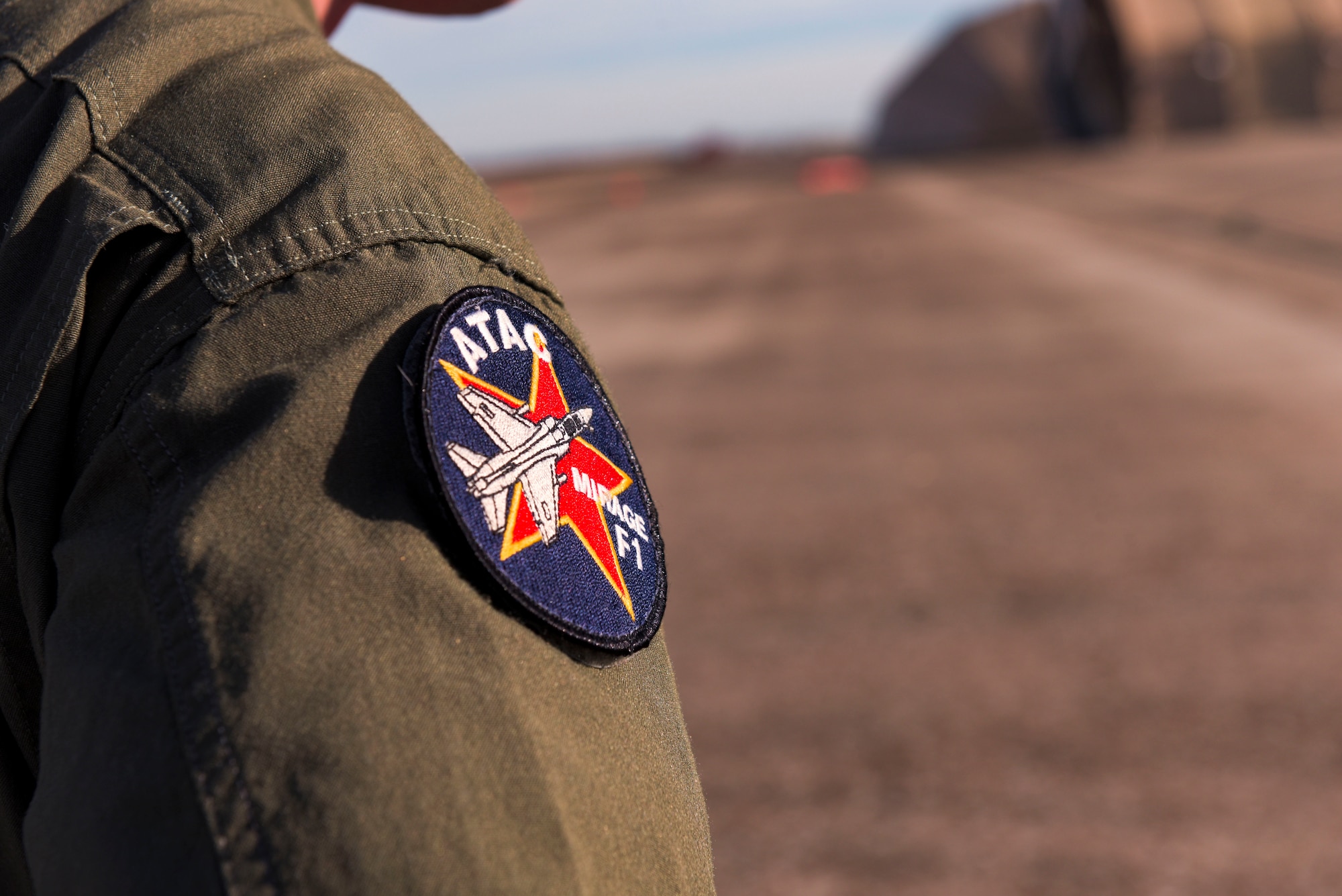 a patch on a flight suit