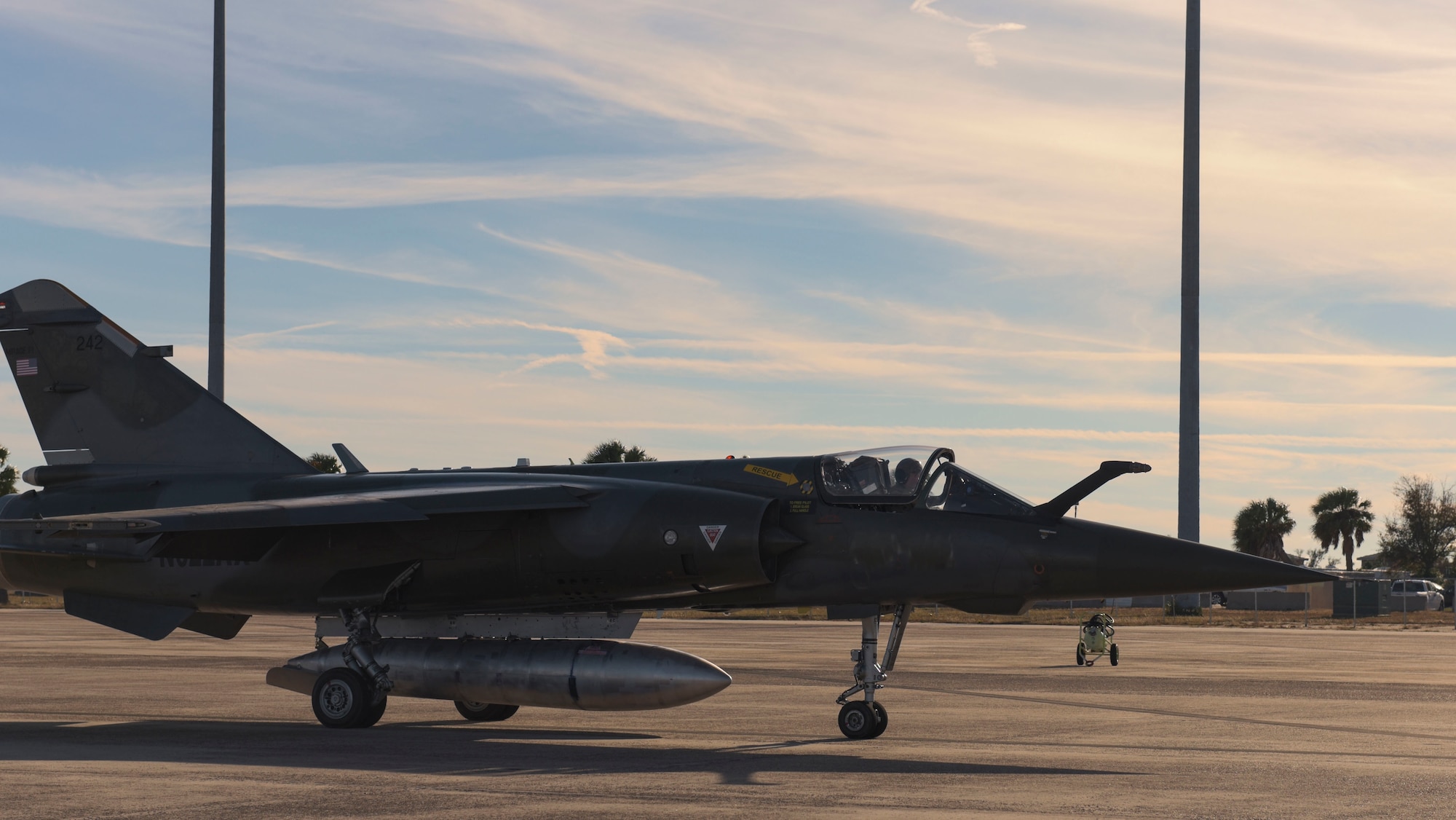 F-1 Mirage sits on the flight line