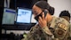 Staff Sgt. Brianne Davis-Robertson, 2nd Security Forces Squadron evaluator, answers phones and coordinates search and rescue efforts after a civilian light aircraft at Barksdale Air Force Base, La., Dec. 16, 2020. Airmen from the 2nd SFS, 2nd Civil Engineer Squadron, 2nd Medical Group, 2nd Logistics Readiness Squadron and local authorities worked in conjunction to locate and effectively respond to a civilian light aircraft crash on the east side of Barksdale. (U.S. Air Force photo by Senior Airman Lillian Miller)