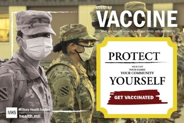 The 66th Medical Squadron at Hanscom Air Force Base, Mass., is planning to implement the Department of Defense COVID-19 vaccination distribution plan at the local level. Hanscom Clinic officials are encouraging all prioritized personnel to take the vaccine once it’s available. (Graphic by Defense Health Agency)
