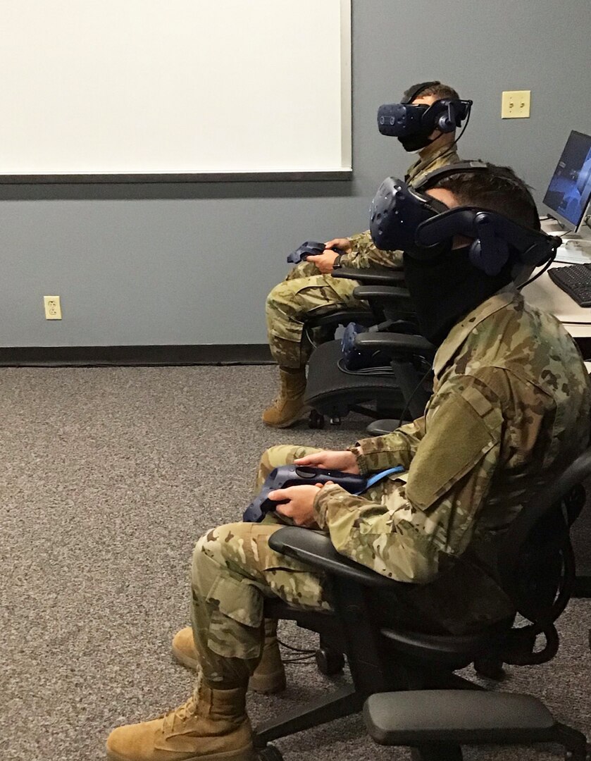 JOINT BASE SAN ANTONIO-LACKLAND, Texas – A new virtual training course is blazing trails at the 344th Training Squadron, Career Enlisted Aviator Center of Excellence. Distinguished guests and aviators came together Dec. 11 for the Virtual Reality Laboratory ribbon cutting ceremony to witness an innovative training frontier.
