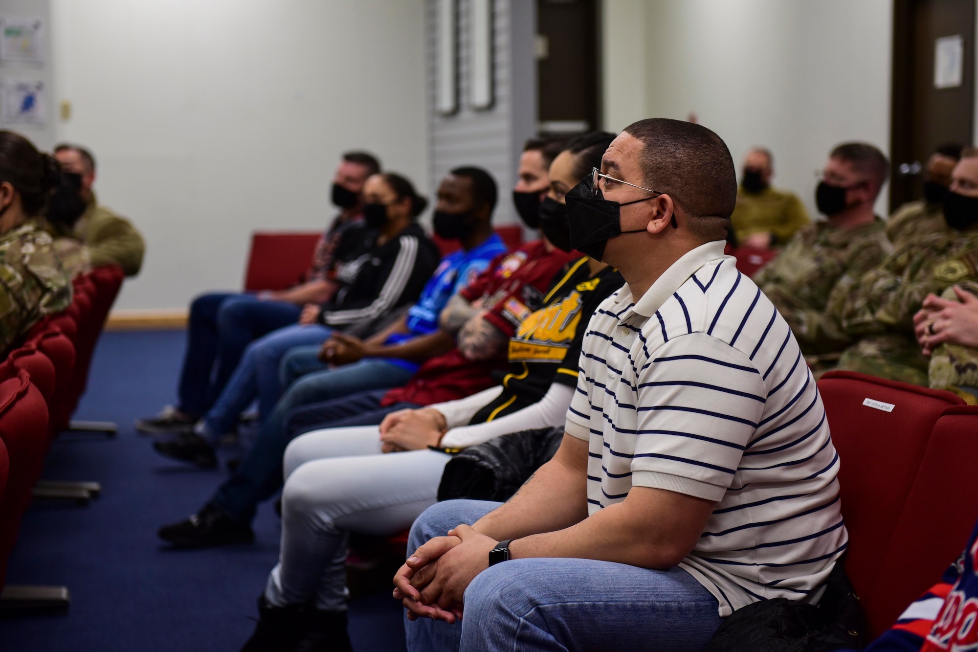 Airmen attending an Airpower Leadership Academy graduation.