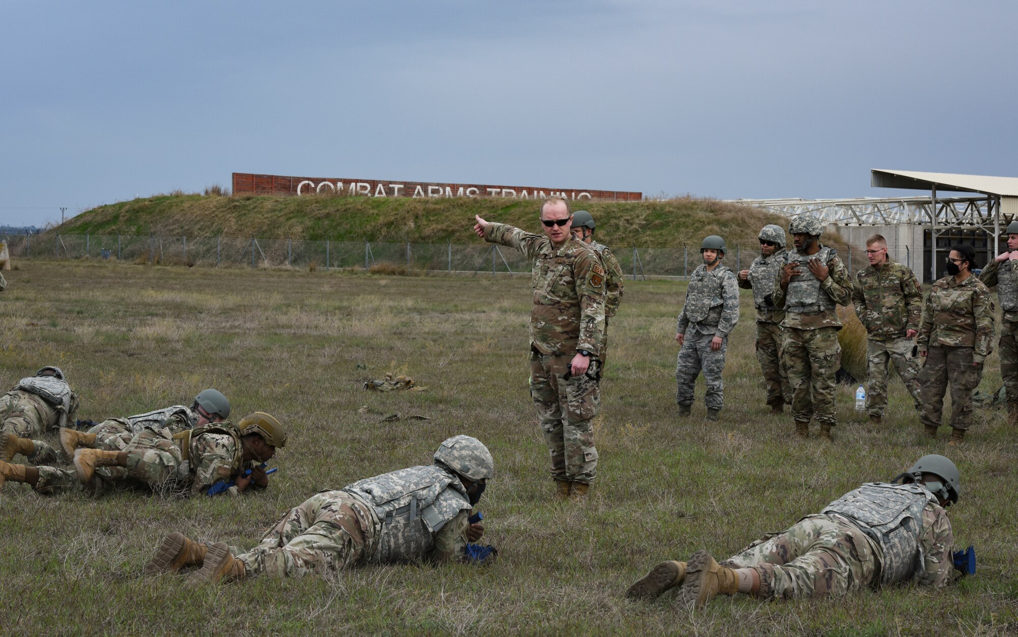 Airmen training in the field