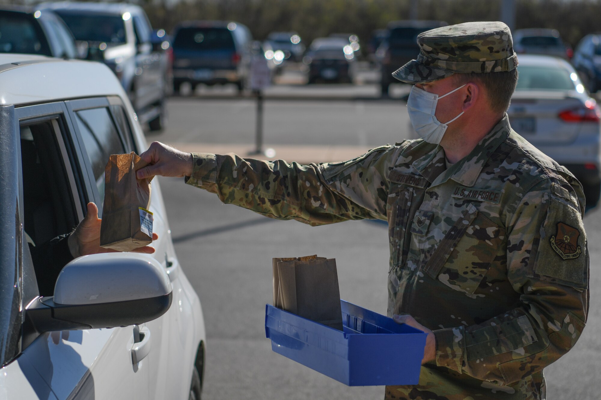 Medical Airman helps patient