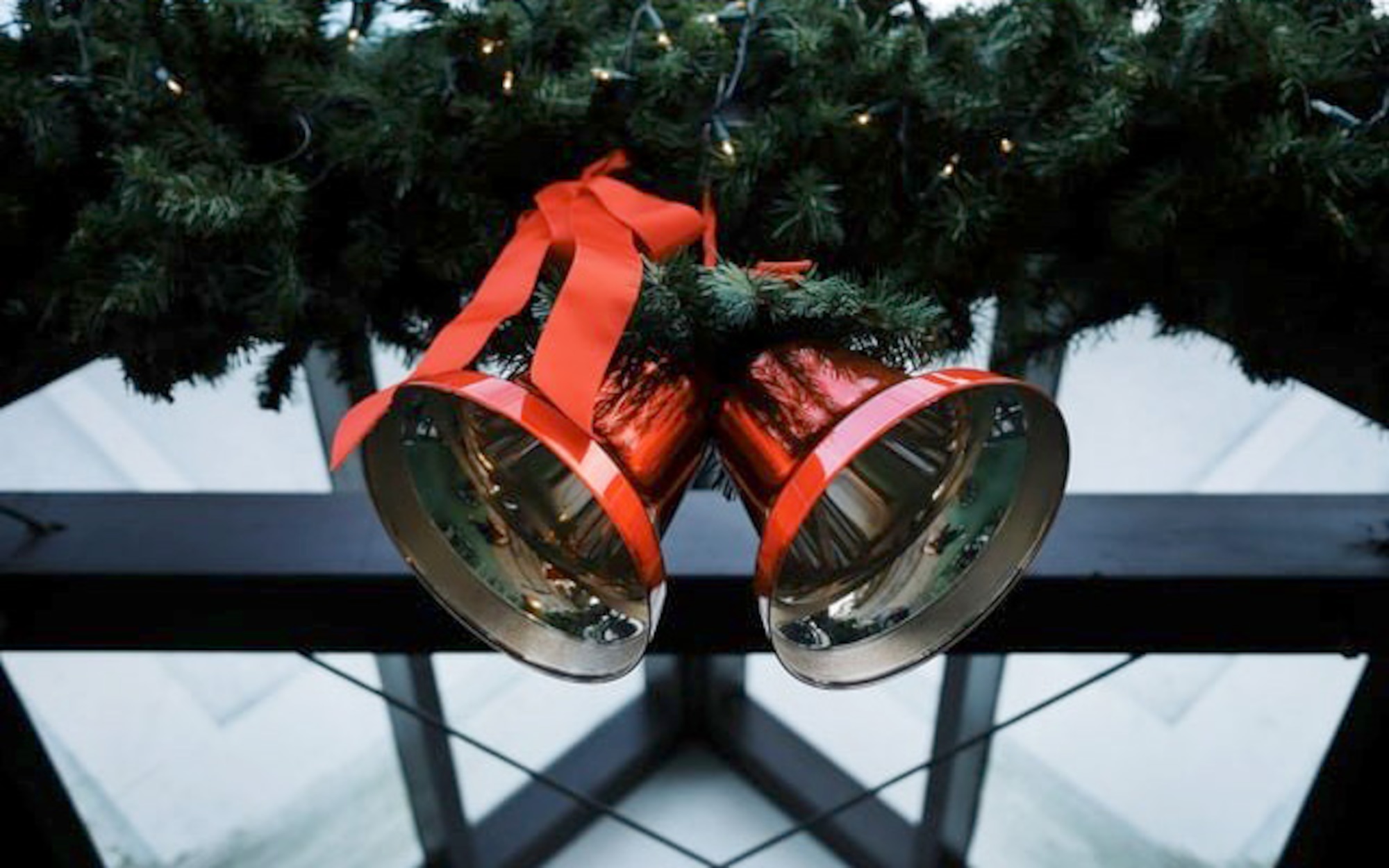 Image of Christmas bells and garland