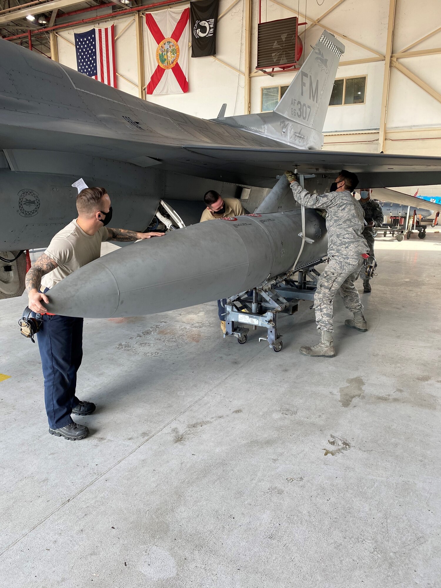 Members of the 926th Aircraft Maintenance Squadron provide maintenance support to the 482nd Fighter Wing, Homestead Air Reserve Base, Florida, Dec. 6-19, 2020. The 12 maintainers have been working at Homestead ARB in support of the 482nd’s upcoming deployment.