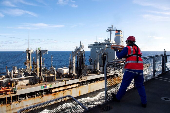 USNS Laramie (T-AO 203); LHD Dixmude (L9015)