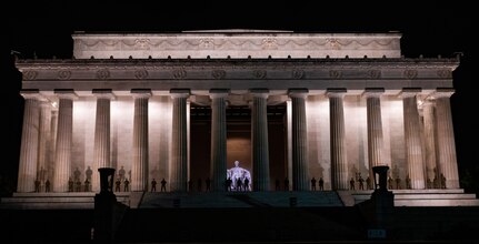 Making sure the still of the night remains still. More than 100 Soldiers with the Maryland Army National Guard provided a security presence over historical landmarks along the National Mall in response to civil unrest in Washington, D.C., June 6.