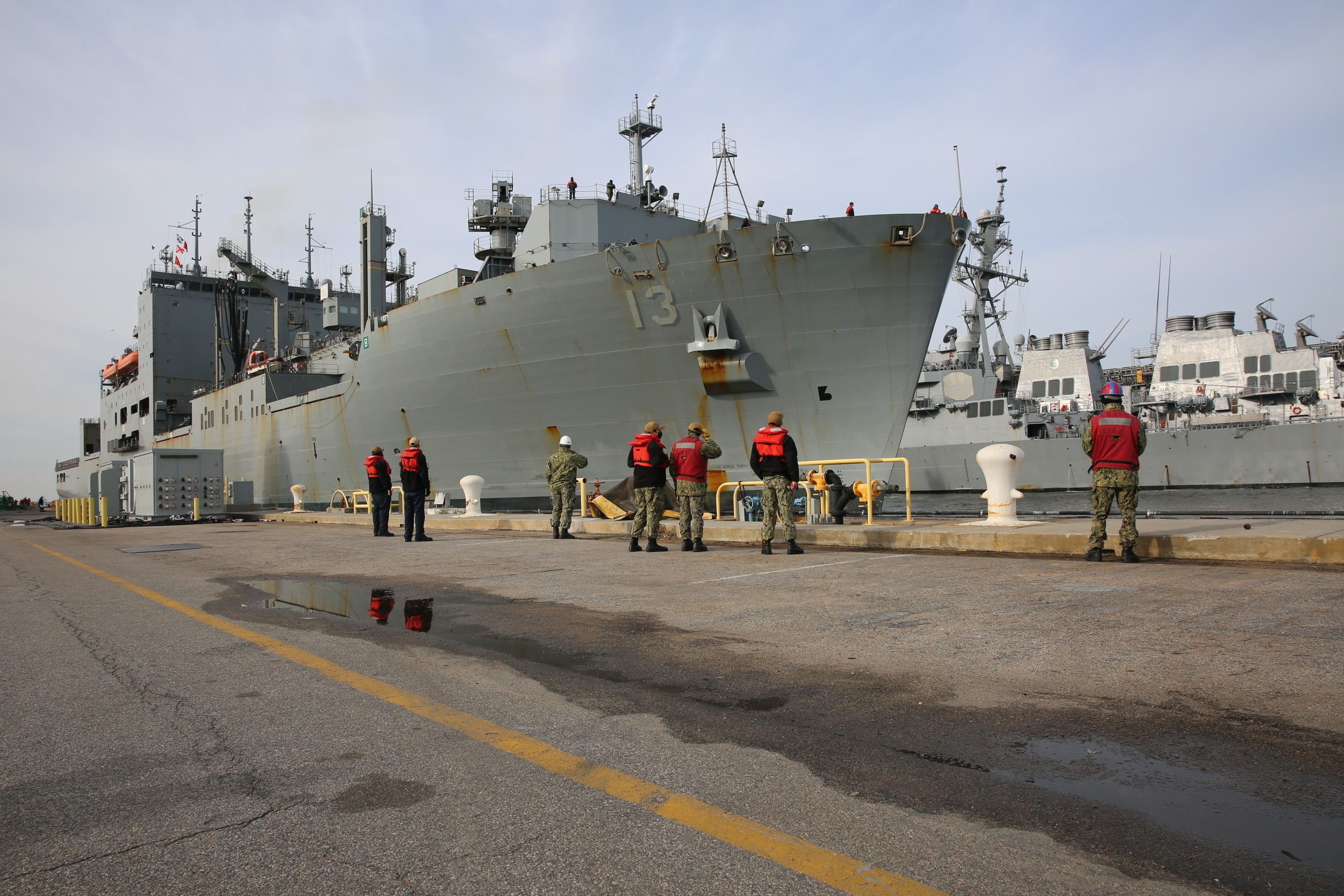 USNS Medgar Evers (T-AKE 13) returns to Naval Station Norfolk.
