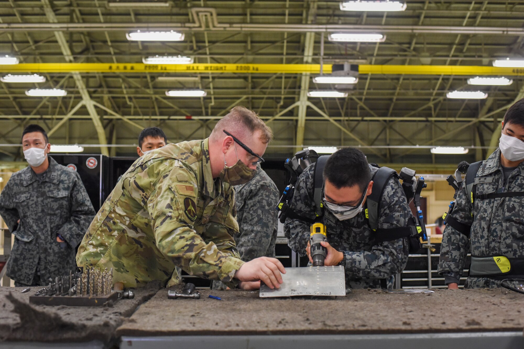 JASDF Maintenance Officers tour 374th MXG