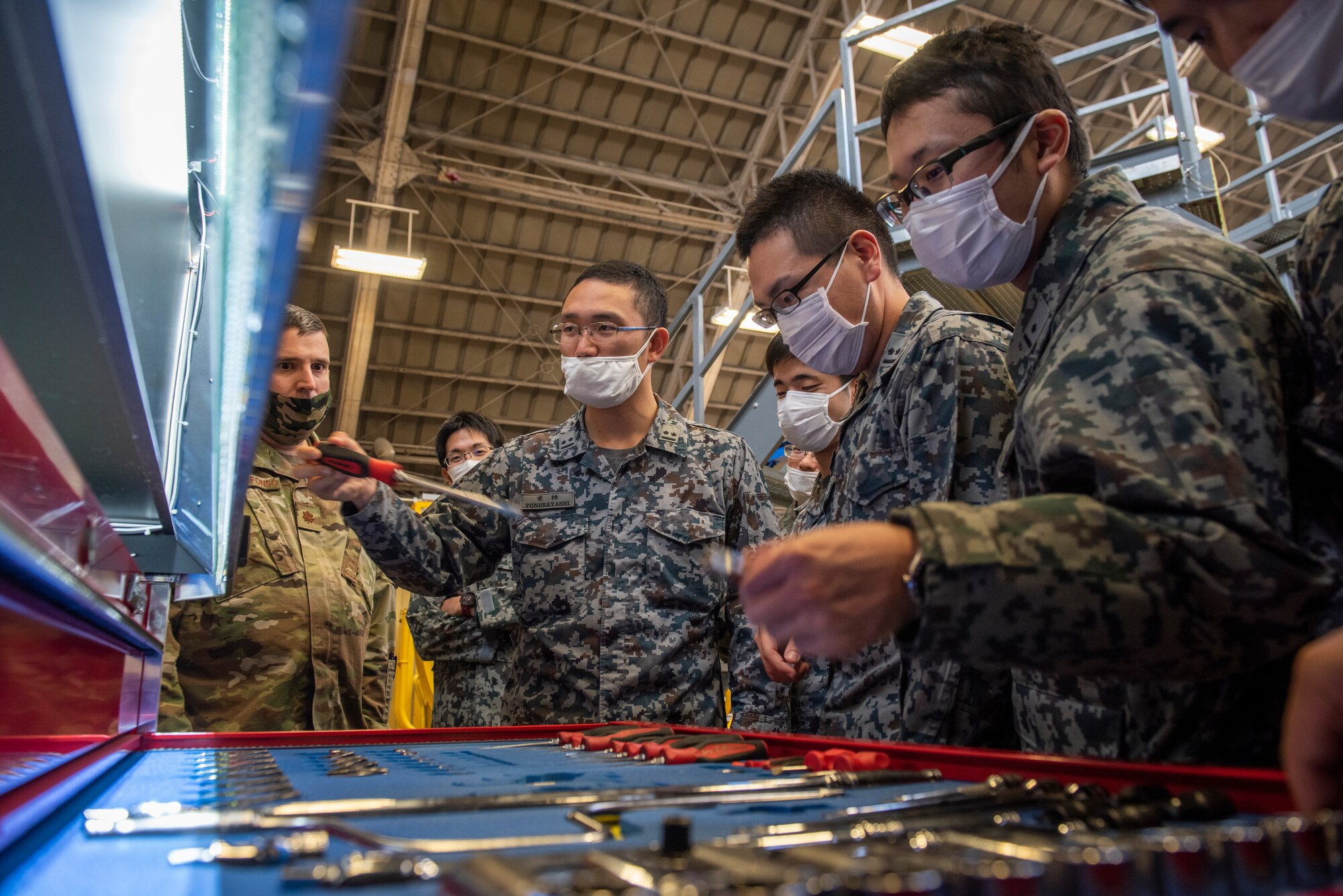 JASDF Maintenance Officers tour 374th MXG