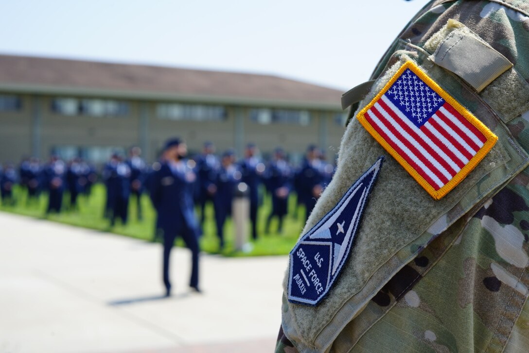 Space professionals assigned to the 533rd Training Squadron participate in the Provisional Space Training and Readiness Delta Transition Ceremony Sept. 3, 2020, at Vandenberg Air Force Base, Calif.