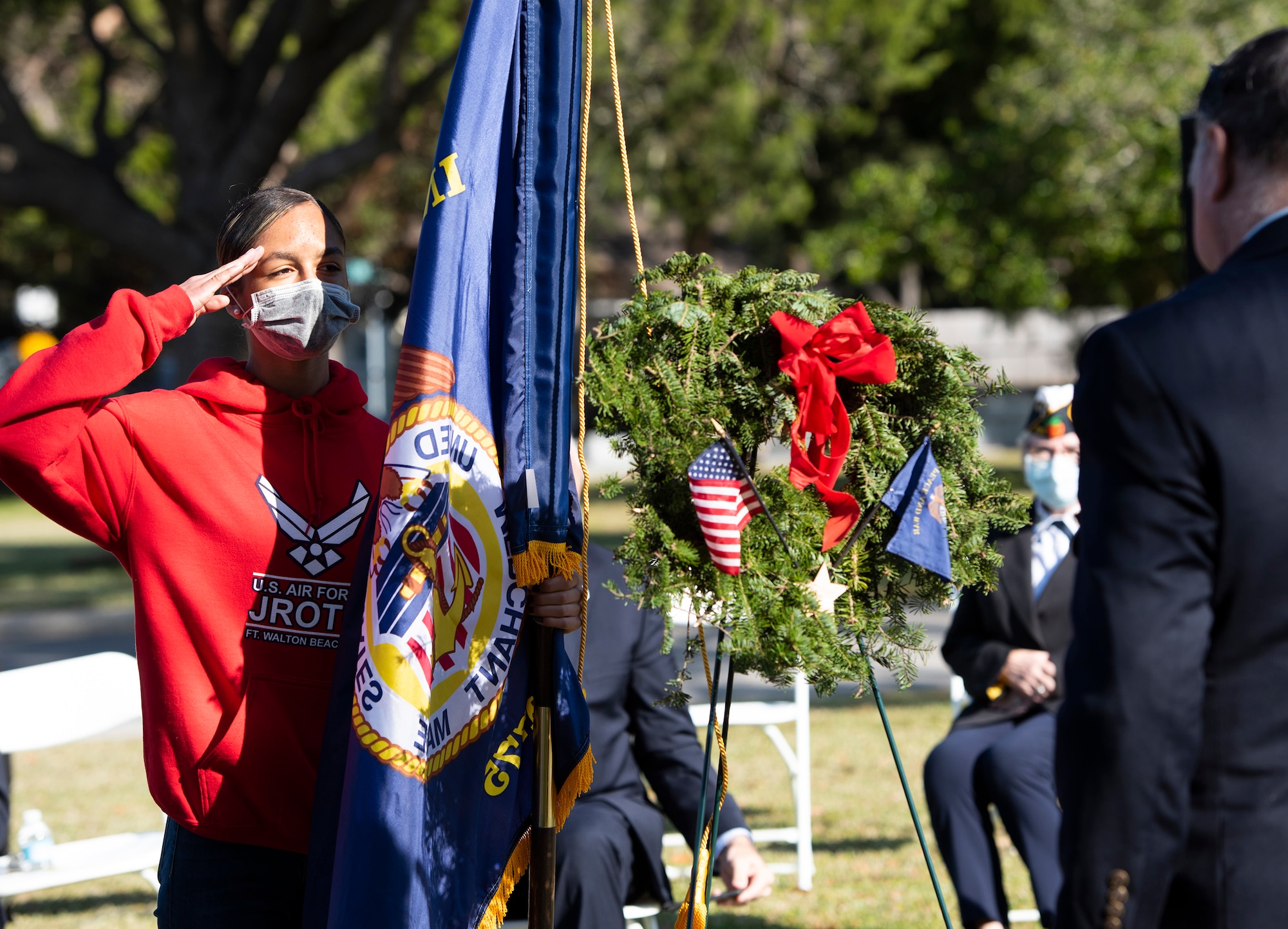 Eglin Airmen participate in first local Wreaths Across America ceremony at Beal Memorial Cemetery in Fort Walton Beach, FL.