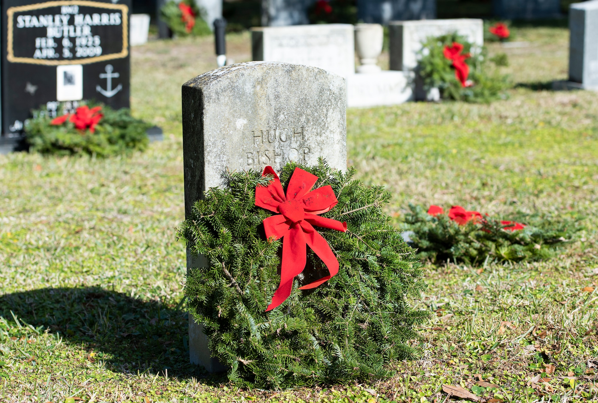 Eglin Airmen participate in first local Wreaths Across America ceremony at Beal Memorial Cemetery in Fort Walton Beach, FL.