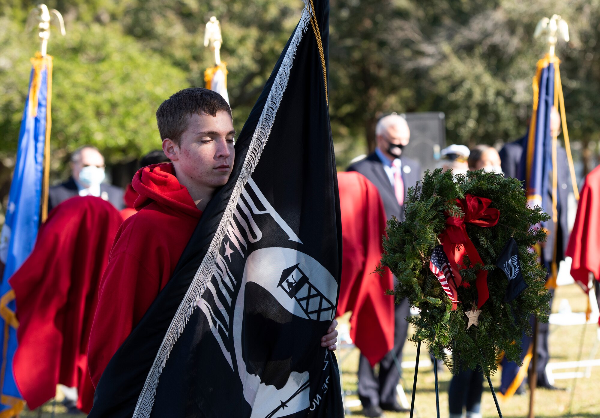 Airmen participate in first local Wreaths Across America ceremony.