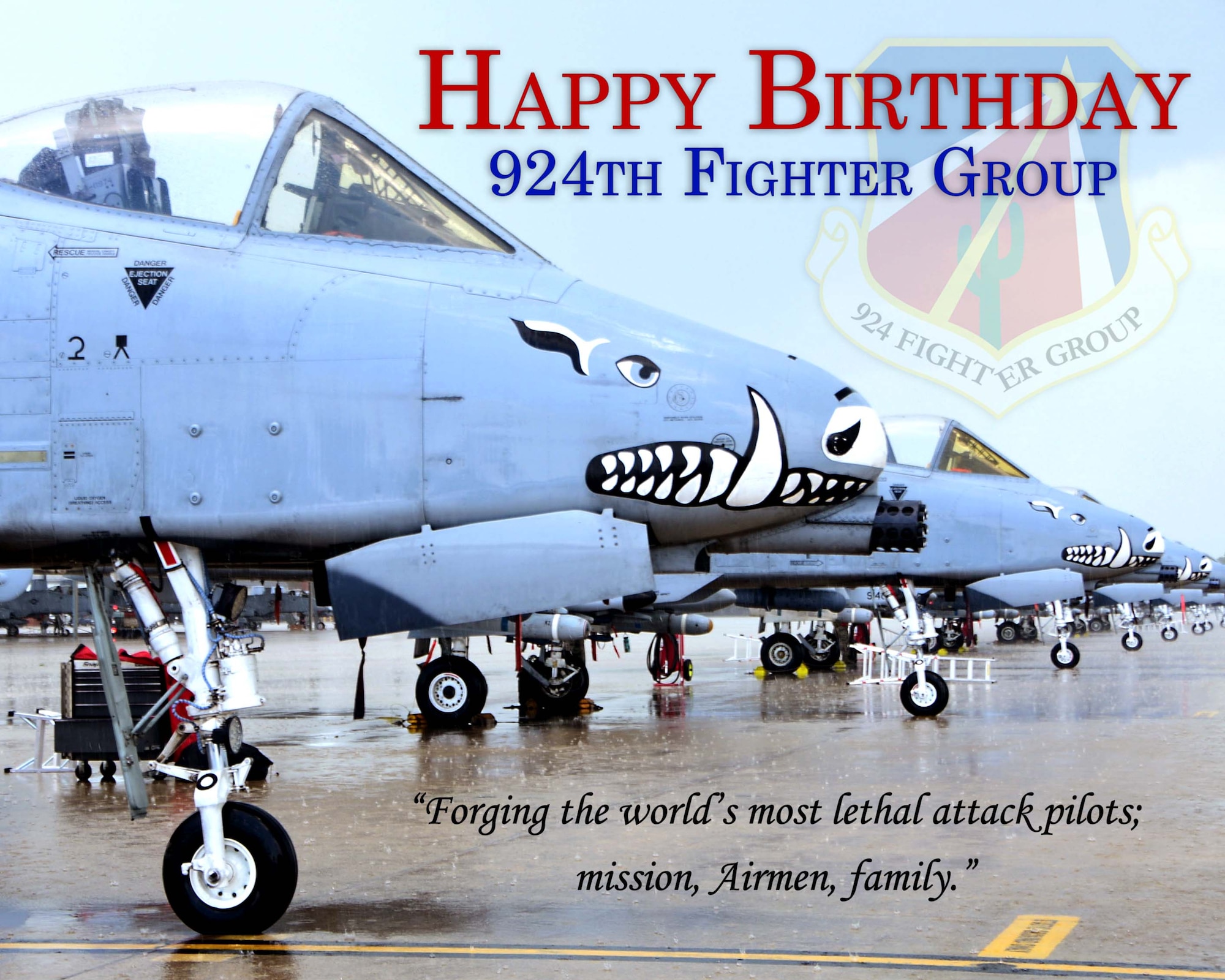 Reserve Citizen Airmen with the 924th Fighter Group at Davis-Monthan Air Force Base, Arizona, have another reason to stand proudly as the unit celebrates its 58th birthday. A geographically separated unit of the 944th Fighter Wing at Luke Air Force Base since 2012, the mission of the 924th FG is to forge the world’s most lethal A-10 Thunderbolt II attack pilots.