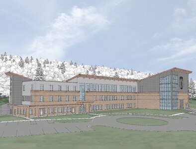 A groundbreaking ceremony for the construction of a new Army Mountain Warfare School at the Camp Ethan Allen Training Site in Jericho, Vermont, is scheduled for Nov. 5, 2020. This rendition depicts the design of the $27 million facility, scheduled to be complete in April 2022.