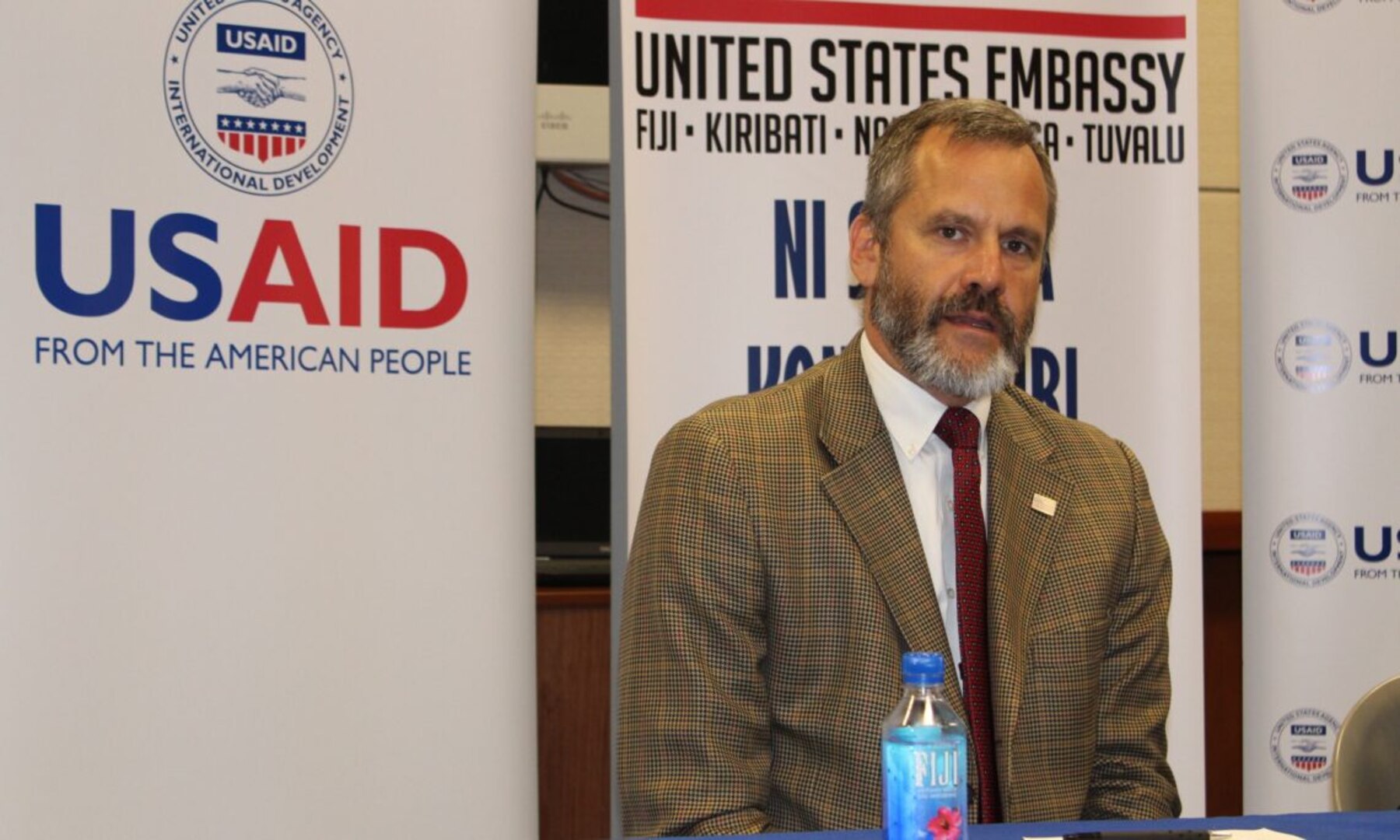 U.S. Ambassador to Fiji Joseph Cella announced the approval of US$100,000 (FJD$204,550) in International Disaster Assistance from the U.S. Agency for International Development’s Bureau for Humanitarian Assistance (USAID/BHA).