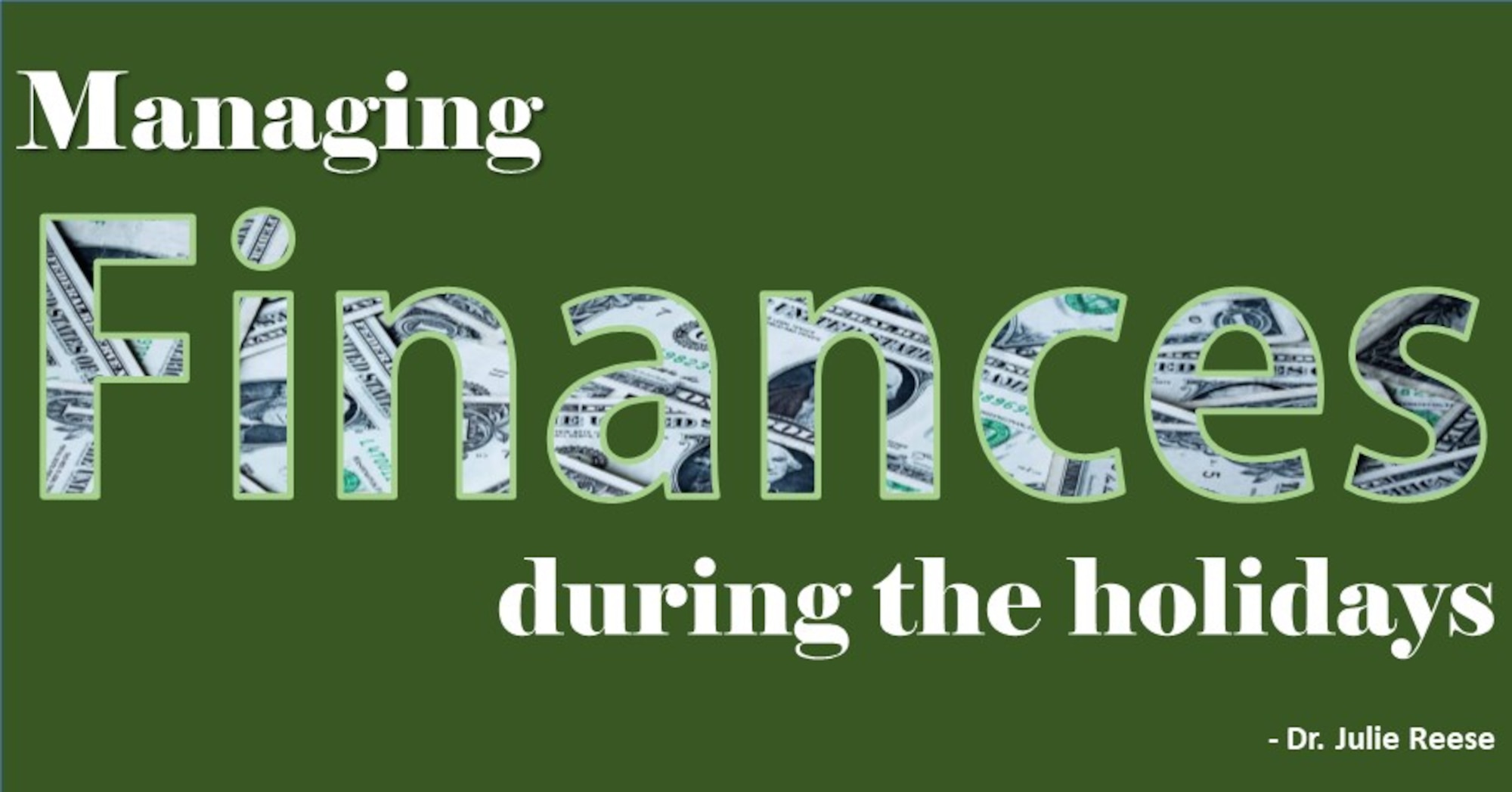 Managing finances during the holidays