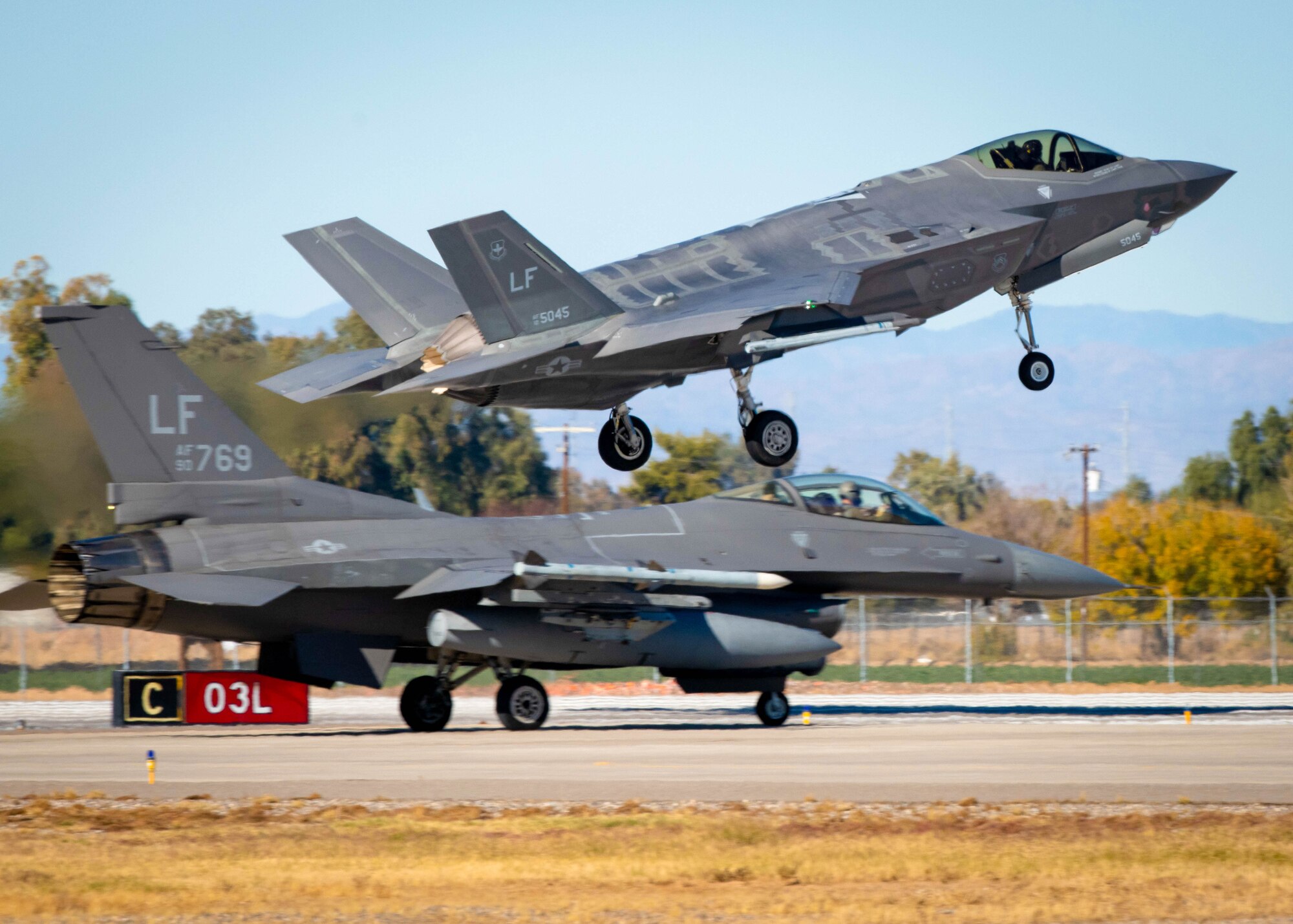 Luke F-35s, F-16s train daily