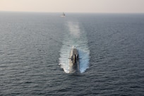 USS Georgia (SSGN 729) transits the Strait of Hormuz.