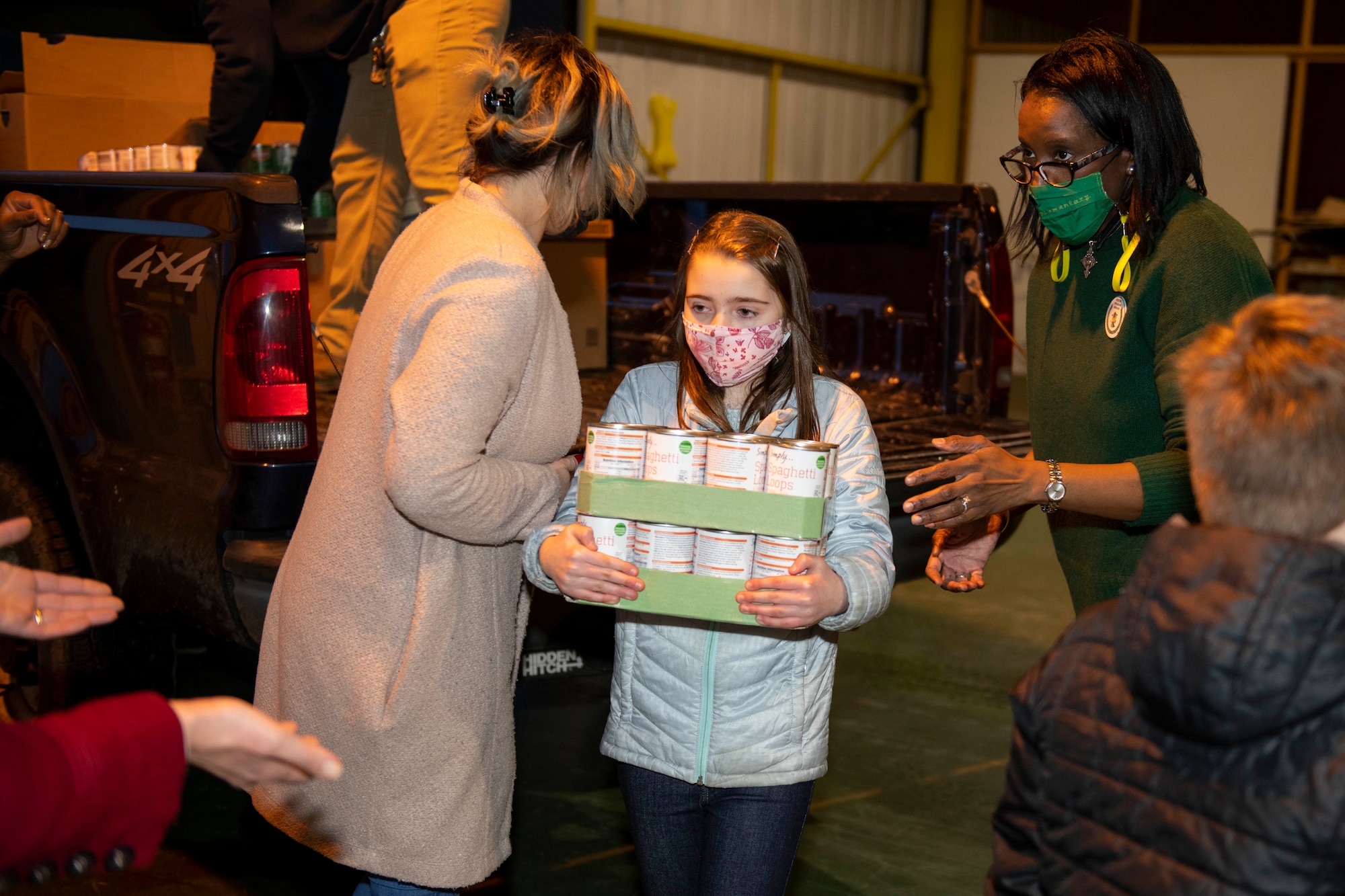 Royal Air Force Alconbury and RAF Molesworth schools and organizations worked together to collect food for the Alconbury Molesworth Spouse Club Food Pantry and the First Shirts Council food distribution Nov. 23 – Dec. 18, 2020, collecting a total of 2,876 items. (U.S. Air Force photo by Senior Airman Jennifer Zima)