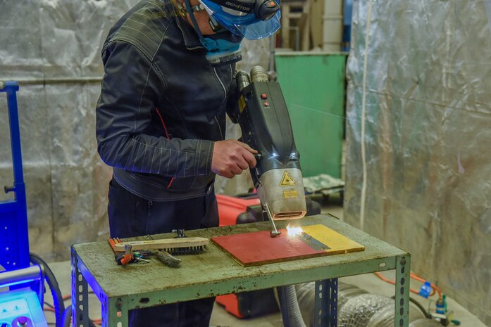 Ship Repair Facility and Japan Regional Maintenance Center’s machine shop and continuous improvement and innovation office to host a laser ablation demo to educate its workforce of innovative industry technologies.