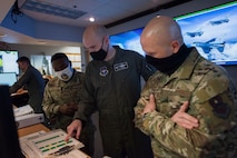 The 49th Wing leadership team visits the 311th Fighter Squadron