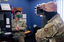 The 49th Wing leadership team visits the 311th Fighter Squadron