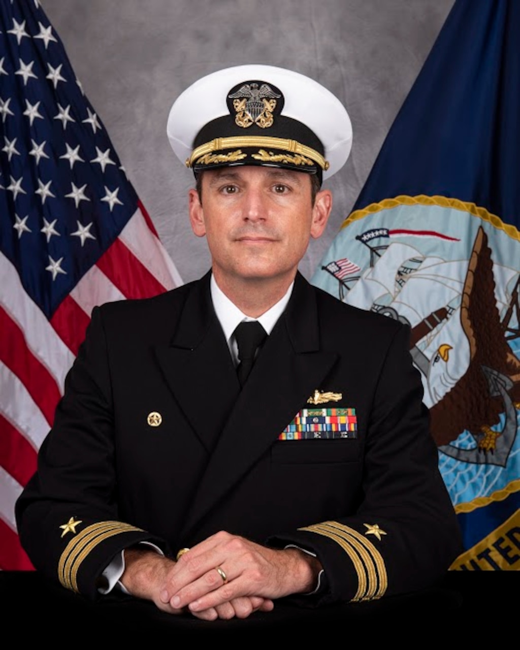 Studio portrait of Cmdr. Bo Mancuso