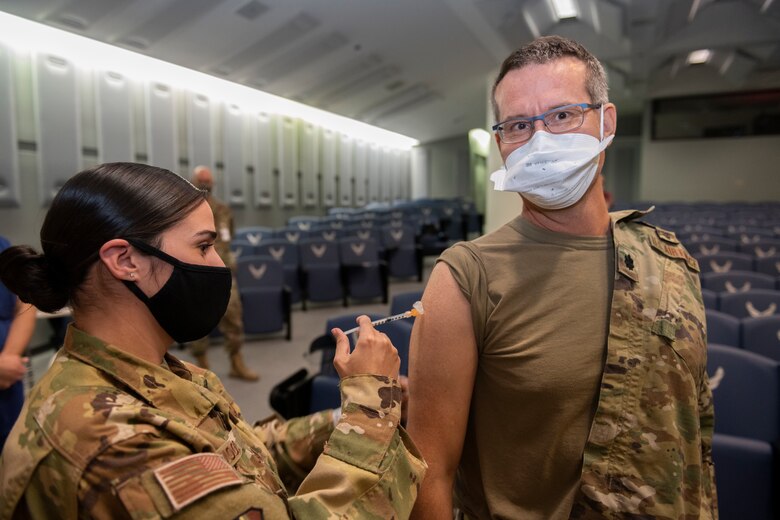 Essential Team Travis medical personnel receive base's first COVID-19 vaccines > Nellis Air ...