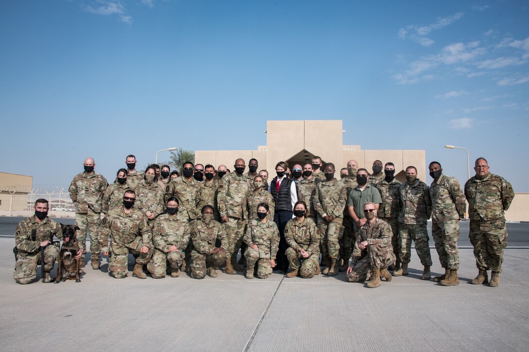 A group of people pose for a photo