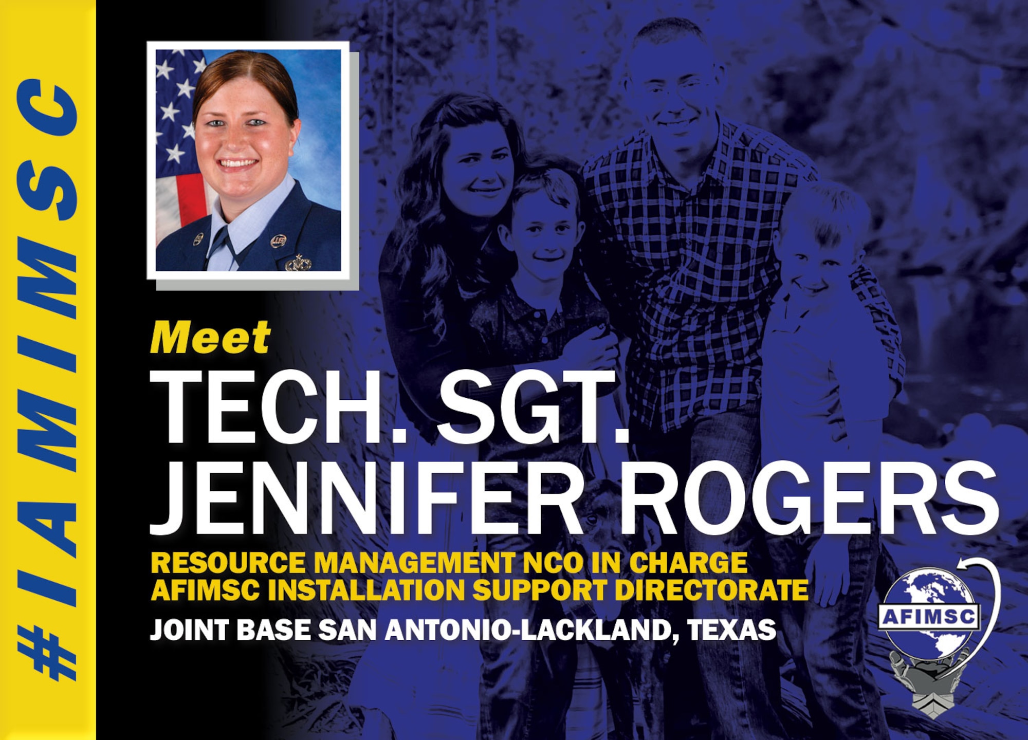 Tech. Sgt. Jennifer Rogers #IAMIMSC spotlight graphic